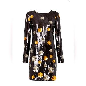 Milly Selene 3D Floral Sequins Dress